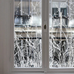Vitrophanie fenêtre film dépoli sticker vitre végétal V10M Mel et Kio