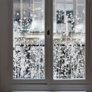 Vitrophanie fenêtre film dépoli sticker vitre végétal V12M Mel et Kio