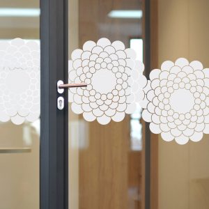 Stickers vitres et fenêtre brise-vue, vitrophanie design motif fleur